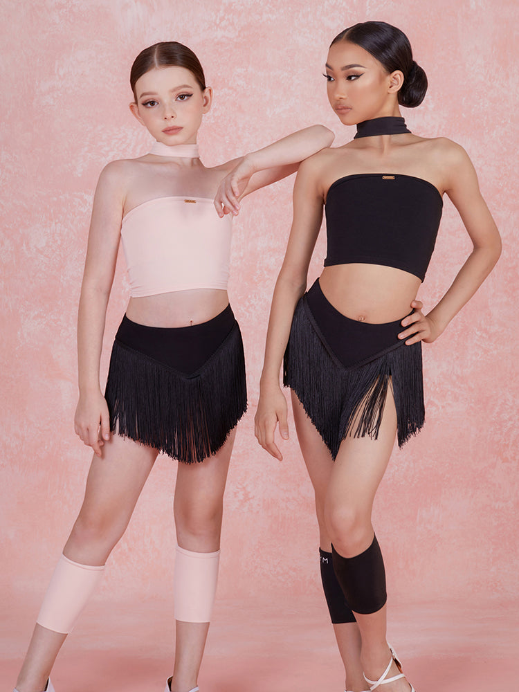 Angular Fringe Skirt Kids #2213